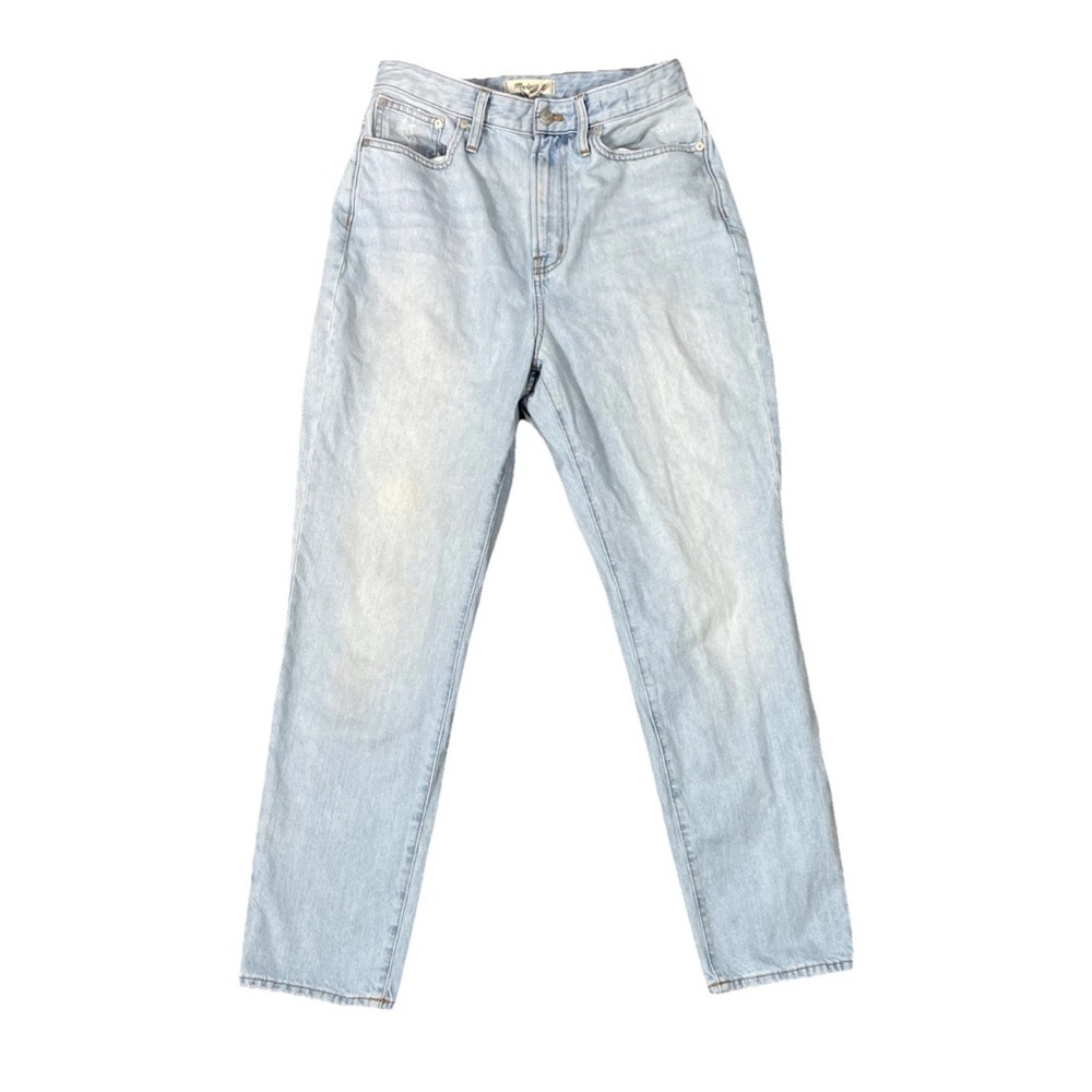 Madewell Women's Curvy Perfect Vintage Jeans Light Blue Size 28 Distressed